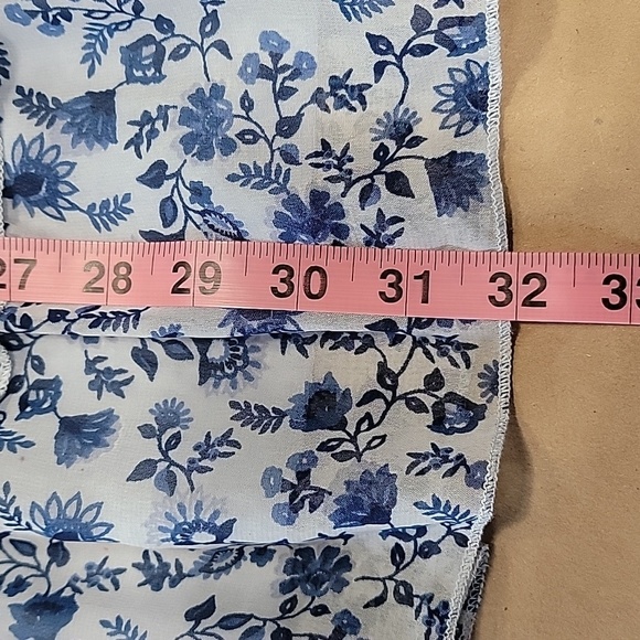 Xtraordinary Size S Blue Ditzy Floral Pattern Tiered Mini Dress, EUC - Picture 9 of 12